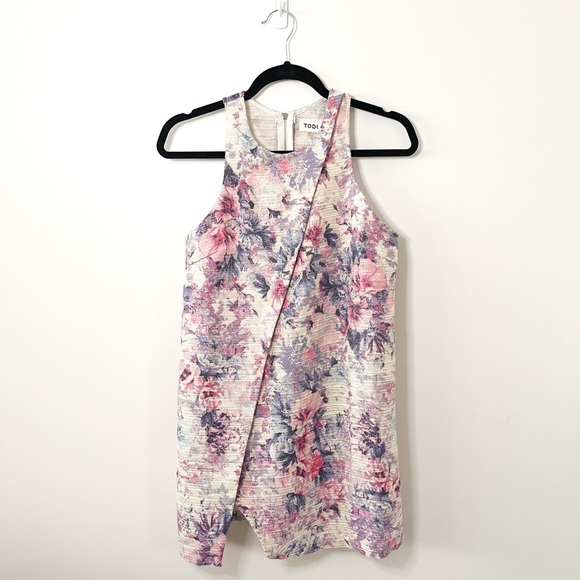 Tobi Chloe in the City Blue Floral Mini Dress Size Small - Picture 5 of 14